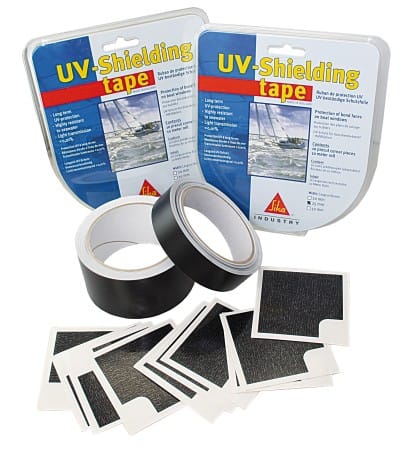 UV Shielding Tape Set 25mmx10m+10Ecken SCHWARZ