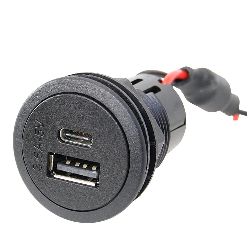USB-C/A Doppelsteckdose ohne LED