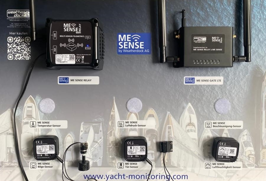 Sensoren für Up2Boat Yachthafenmanagement Winterlager Monitoring und Überwachung
