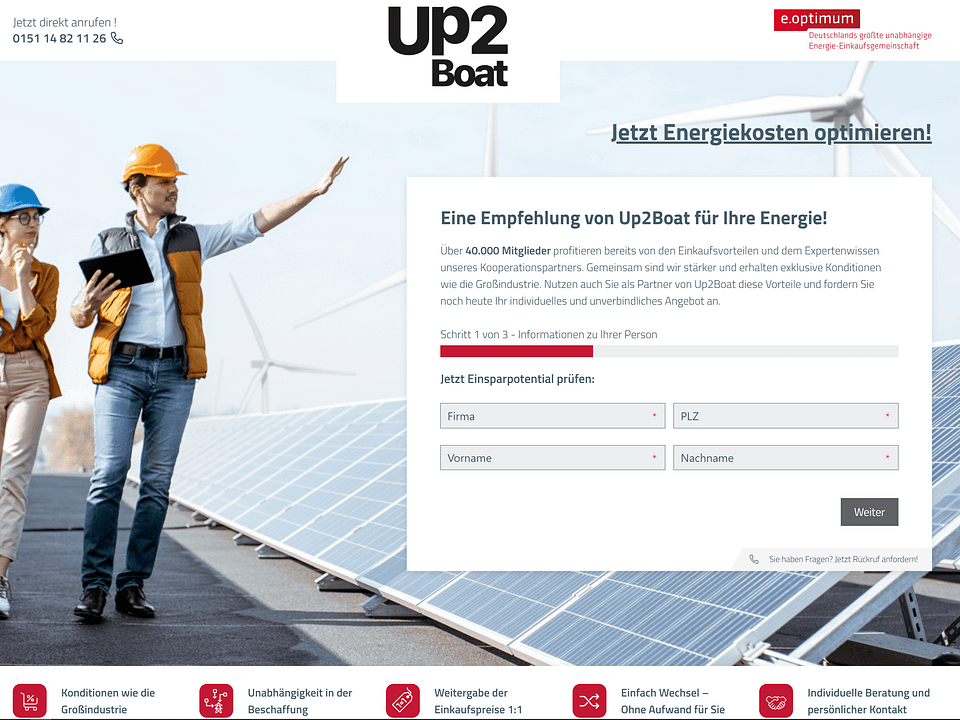 Up2Boat tritt Energie Einkaufsgemeinschaft für seine Kunden bei